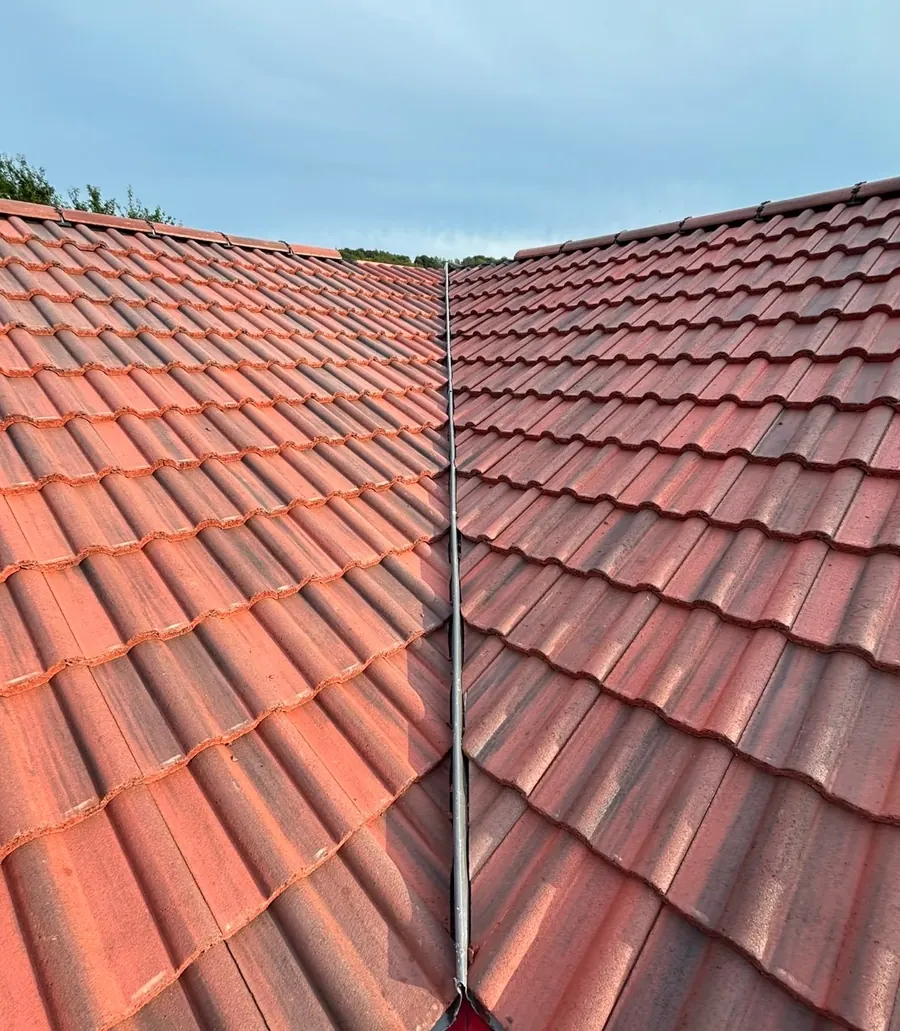 Red tile valley finished, Dawn Roofs Ltd